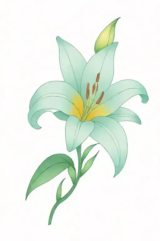 lily flower purple flowers tattoo design idea