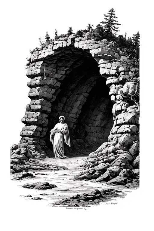 plato's cave tattoo design idea