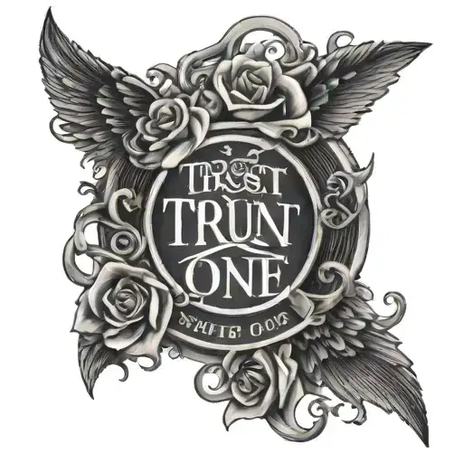 trust no one  tattoo design idea