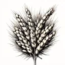 Wheat tattoo design idea