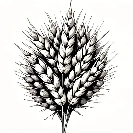 Wheat tattoo design idea