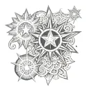 3 Stars 1 sun Philippines culture tattoo tattoo design idea