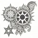 3 Stars 1 sun Philippines culture tattoo tattoo design idea