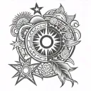 3 Stars 1 sun Philippines culture tattoo tattoo design idea