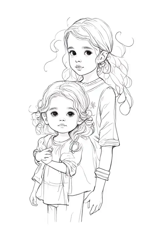 children tattoo design idea