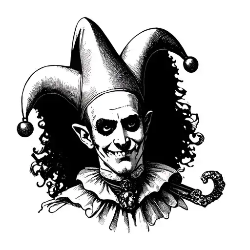 court jester tattoo design idea