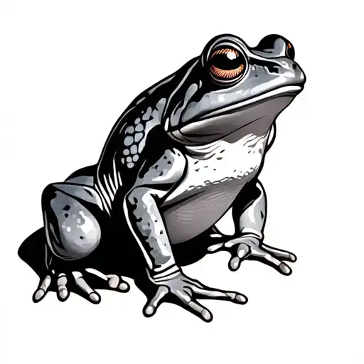 Cooking frog tattoo design idea