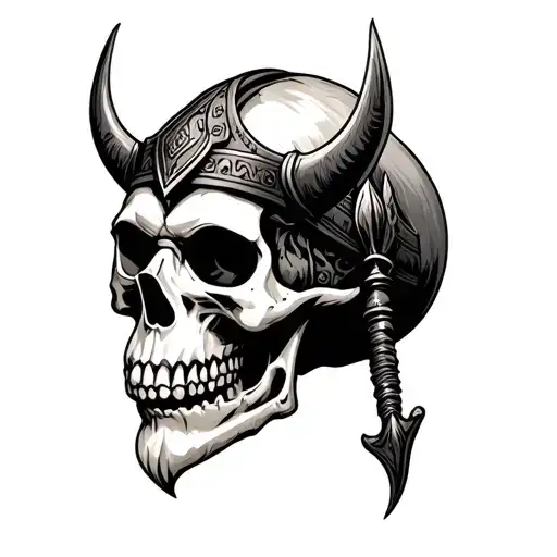Viking Skull tattoo design idea