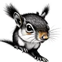 Chipmunk tattoo design idea
