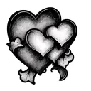 Hearts, Cute, Tailbone tattoo design tattoo design idea