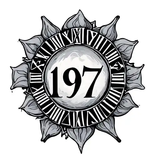 1997 roman numerals tattoo design idea