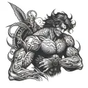 strong humble guy tattoo design idea