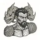 strong humble guy tattoo design idea