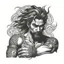 strong humble guy tattoo design idea