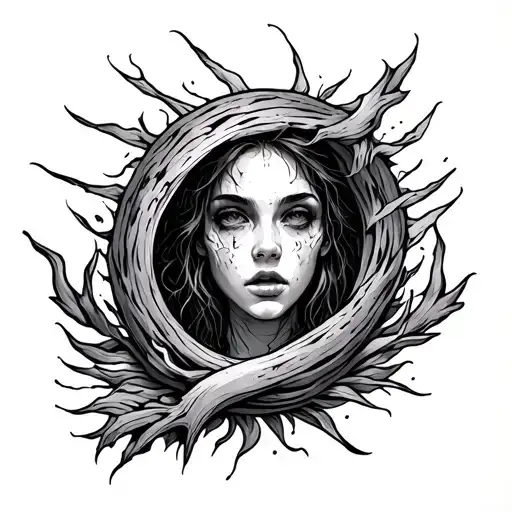 trapped inside tattoo design idea