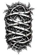 vines and thorns wrapped tattoo design idea