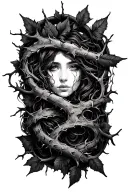 vines and thorns wrapped tattoo design idea