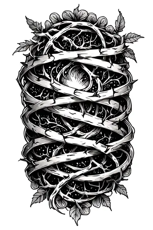 vines and thorns wrapped tattoo design idea