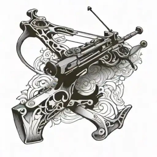 bianaca crossbow tattoo design idea