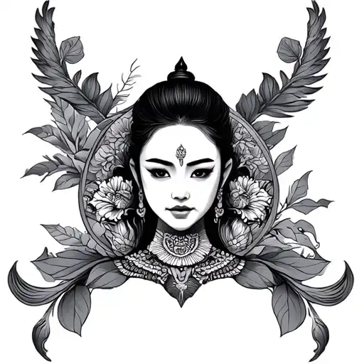 vietnamese and Thailand American style  tattoo design idea