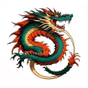 dragon from Elden ring tattoo tattoo design idea