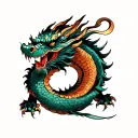 dragon from Elden ring tattoo tattoo design idea