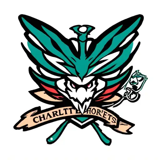 charlotte hornets logo tattoo design idea