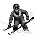 ski tattoo design idea