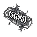 666 number tattoo design idea