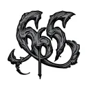 666 number tattoo design idea