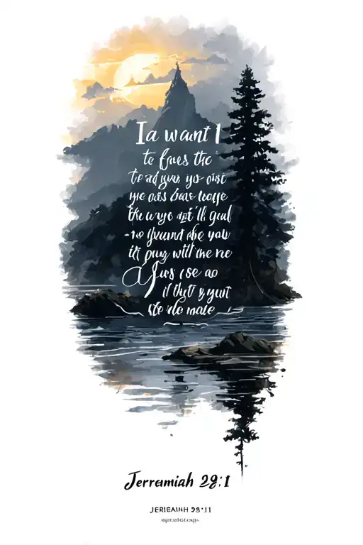 I want a simple half sleeve tattoo representing the biblical verse jeremiah 29:11 tattoo design idea