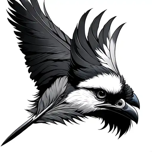 feather hawkeye 2-6-2 tattoo design idea