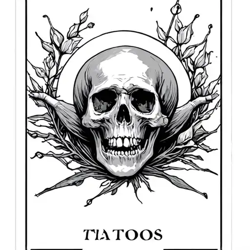 Death Tarot Card tattoo design idea