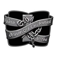 chain link cross with 5 names intertwined tattoo design idea