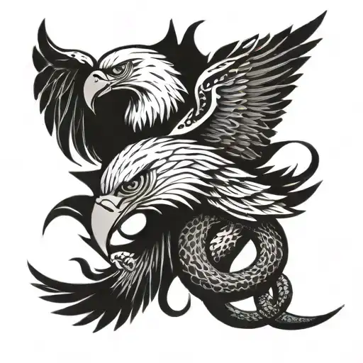 eagles snake sleeve tattoo tattoo design idea