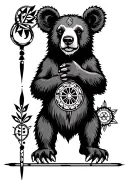 Grateful Dead bears with native medicine wheels tattoo design idea