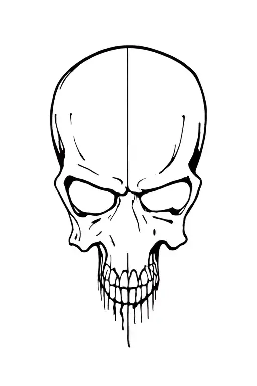 skull made tattoo design idea