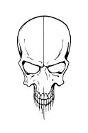 skull made tattoo design idea