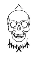 skull made tattoo design idea