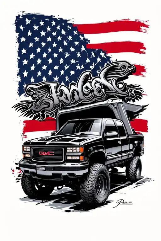 Pranshu 21 January 1995 GMC sierra with American tattoo design idea