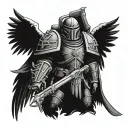 dark angels warhammer 40k universe tattoo design idea