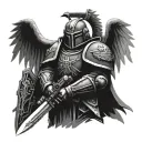 dark angels warhammer 40k universe tattoo design idea