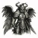 dark angels warhammer 40k universe tattoo design idea