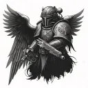 dark angels warhammer 40k universe tattoo design idea