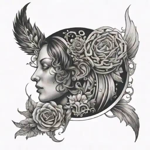 Consciousness vs subconsciousness tattoo design idea