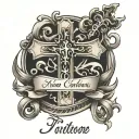 name with cross tattoo tattoo design idea