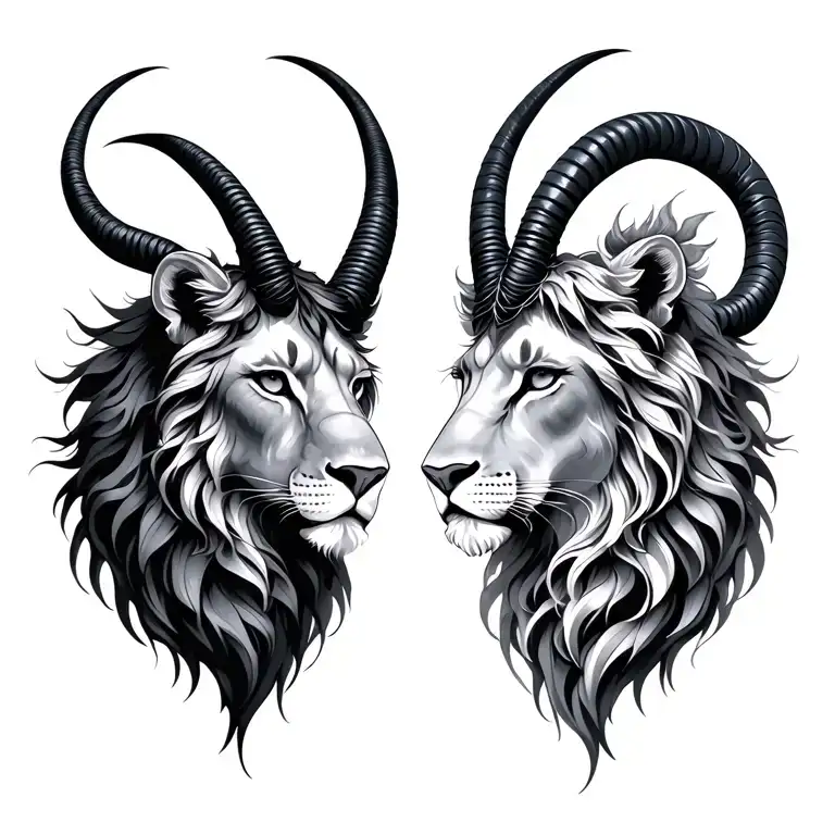 Leo Virgo Capricorn tattoo design idea