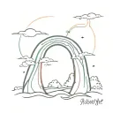 rainbow bridge tattoo design idea