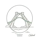 rainbow bridge tattoo design idea