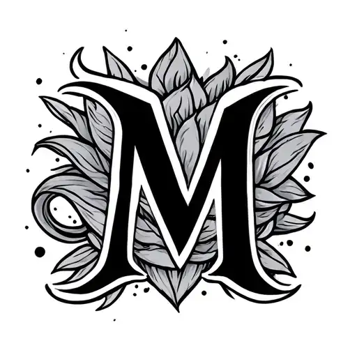Cursive M tattoo design idea